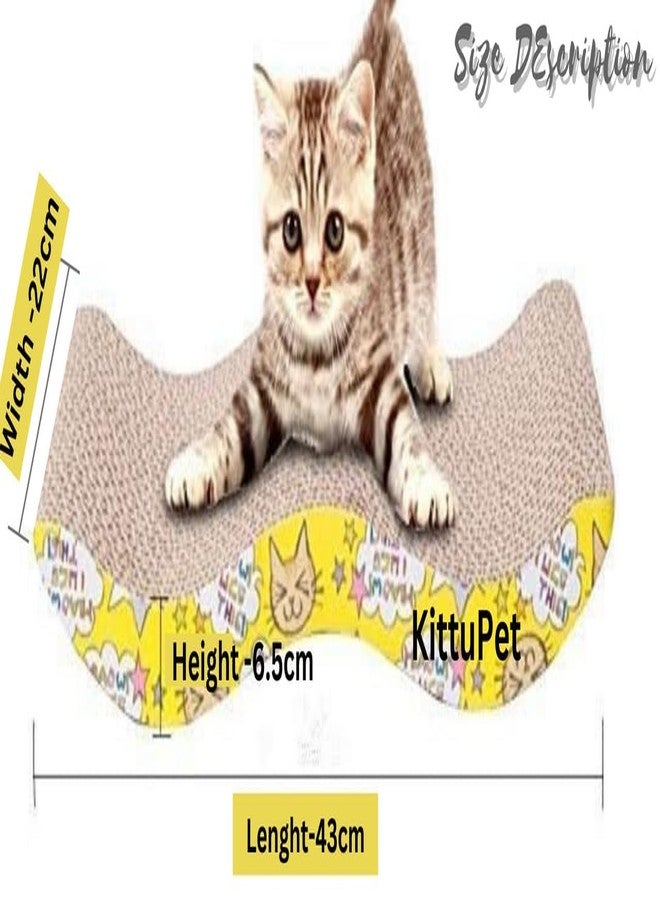 KittuPet لوح خدش القطط KittuPet Ultimate مصنوع من الكرتون المموج مع النعناع البري (عبوة من قطعتين) - Image 2